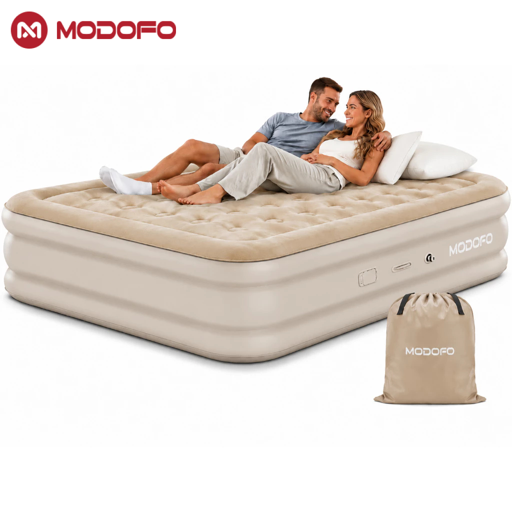 MODOFO Colchão Inflável Automático Solteiro/Queen/King Colchão Casal inflável Com Bomba Embutida Camping Equipment