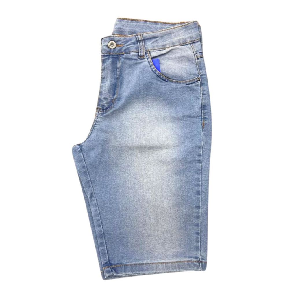 Bermuda Jeans Masculina Com Elastano Conforto Premium