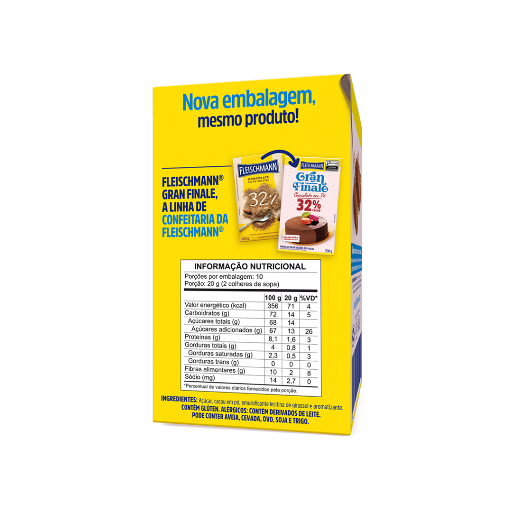 Fleischmann Gran Finale Chocolate Em Pó 32% Cacau 200G · foto 2
