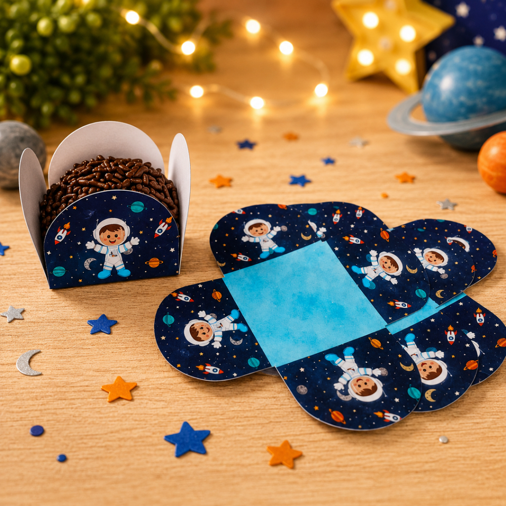 Forminha de Doces Astronauta Personalizada / Lembrancinha de Festa / Aniversário Infantil