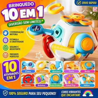 Montessori Brinquedo Sensorial Para Bebê De 0 a 3 Anos Presente Infantil Busy Board Cubo