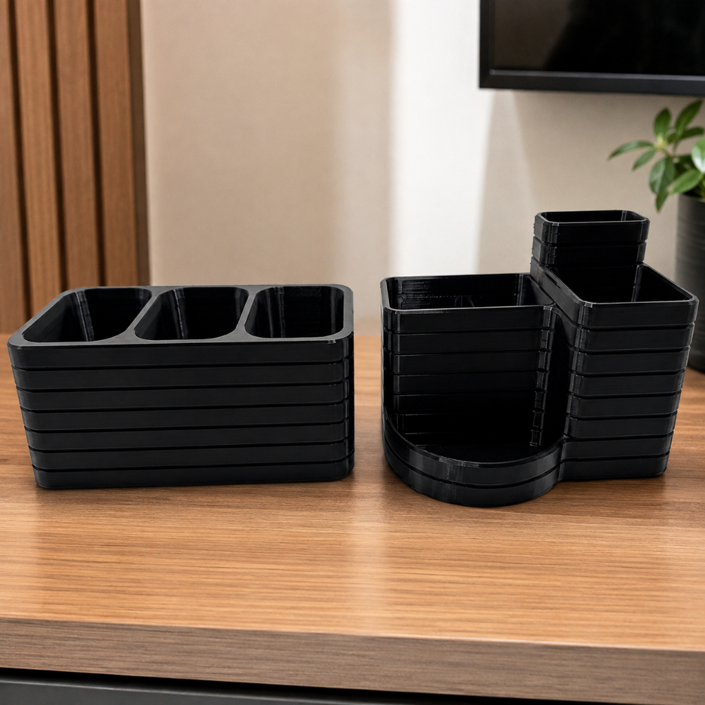 Organizador de Controle Remoto e objetos  2 Peças Para TV Home Theater Sala Quarto Rack Escritório e Pequenos Objetos