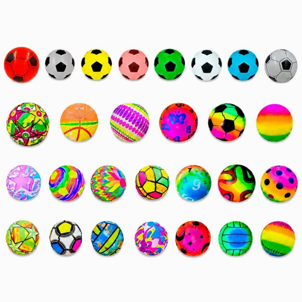Kit Bola Infantil 16cm  Brinquedo de Vinil Colorida para Praia Festa e Diversão