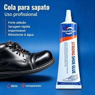 Cola para Sapatos Premium de Alta Resistência 60ml - Adesivo de Reparação para Calçado de Couro e Sapatilhas Desportivas