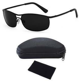 Óculos De Sol Masculino Feminino Proteção UV400 Preto Dirigir Pesca Verão Esportivo N8 + Acessórios