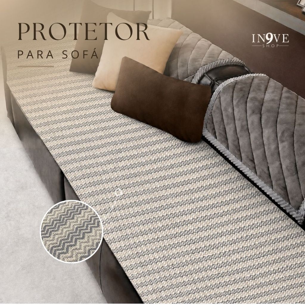 Capa Protetora Para Assento Sofá 100%Algodão Diversas Medidas - Sala Sofá Luxo