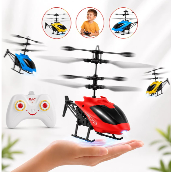Helicóptero Voador Controle Remoto Sensor Recarregável Mini Drone Avião Brinquedo