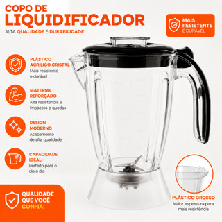Copo Para Liquidificador Britânia Eletronic Filter 600/700/800w