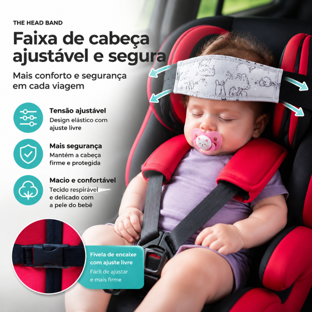 cinto de apoio da cabeça bebe e criança faixa de segurança