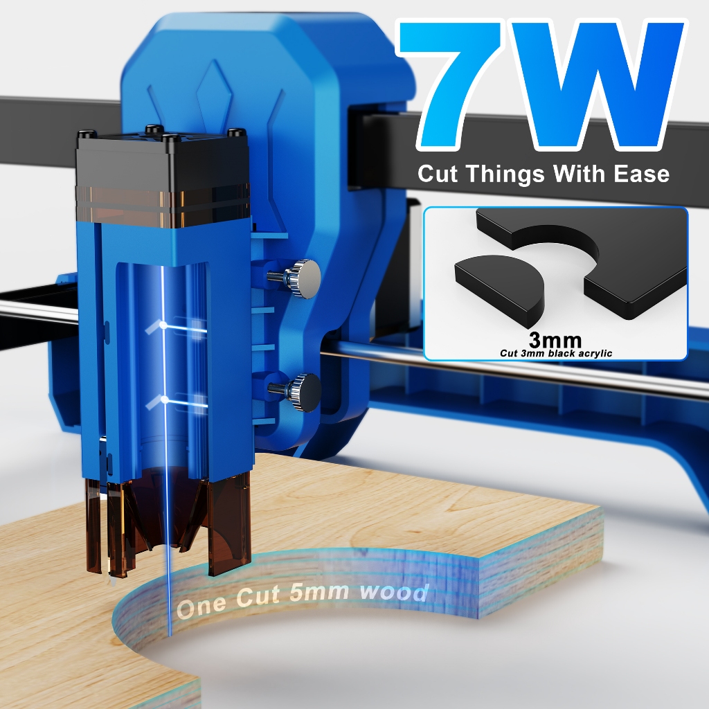 Laser L1 Pro 12W Gravador a Laser 300x300mm Máquina de Gravação DIY para Madeira, Metal, Acrílico BR — imagem 2 de 2