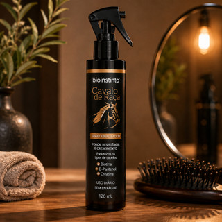 Protetor termico cabelo Com Biotina D-Pantenol Fortificante Antiqueda Crescimento Antifrizz e Brilho Cavalo de Raça 130