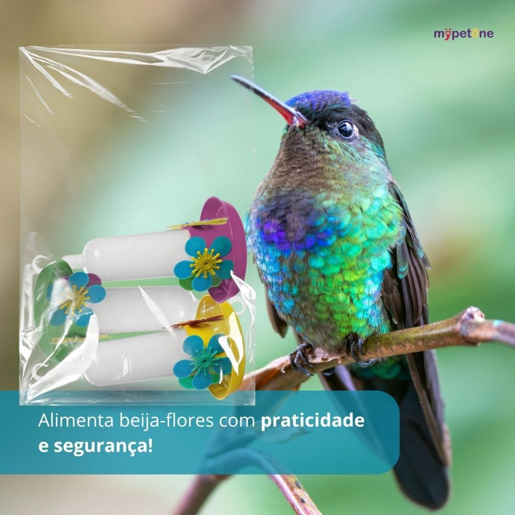 24 Bebedouro Beija Flor Mini Passarinho Jardim e Varanda - 100ml Cores Mistas · foto 2