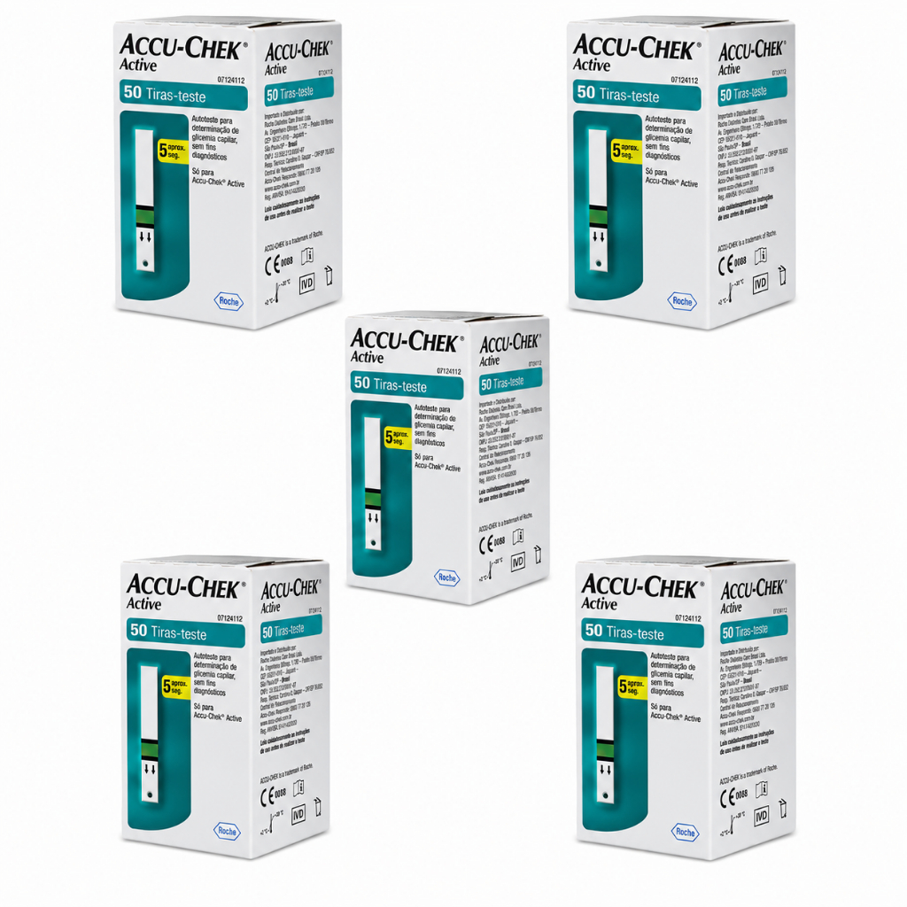 KIT 250 Tiras de Glicose Accu-Chek Active