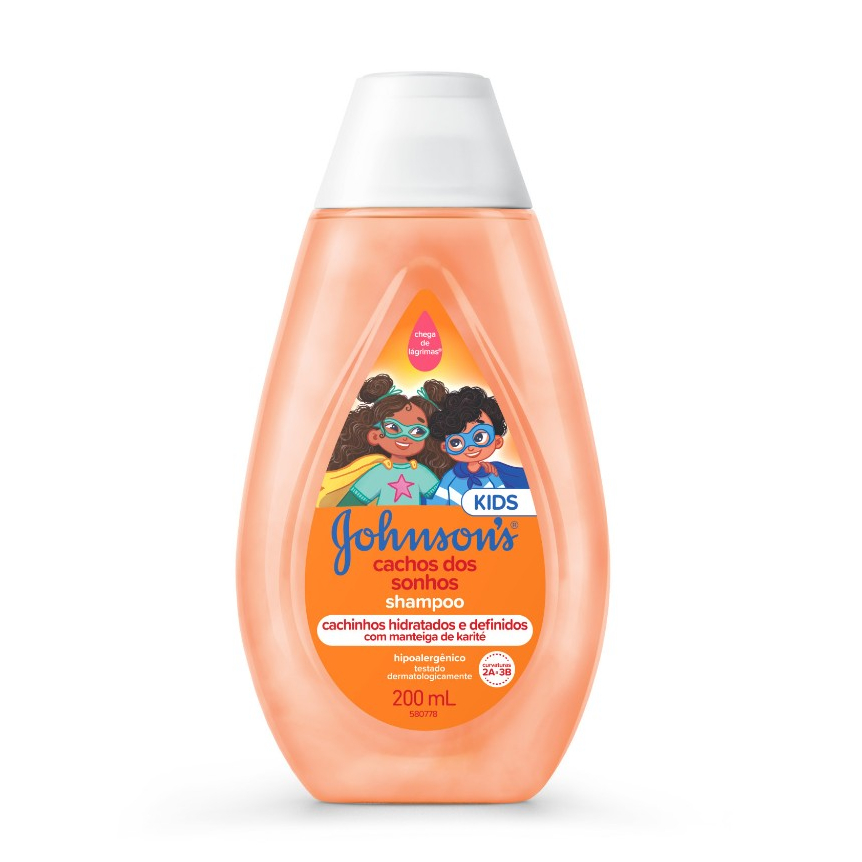 Shampoo Infantil Para Cabelos Cacheados JOHNSON'S® Cachos Dos Sonhos, 200mL