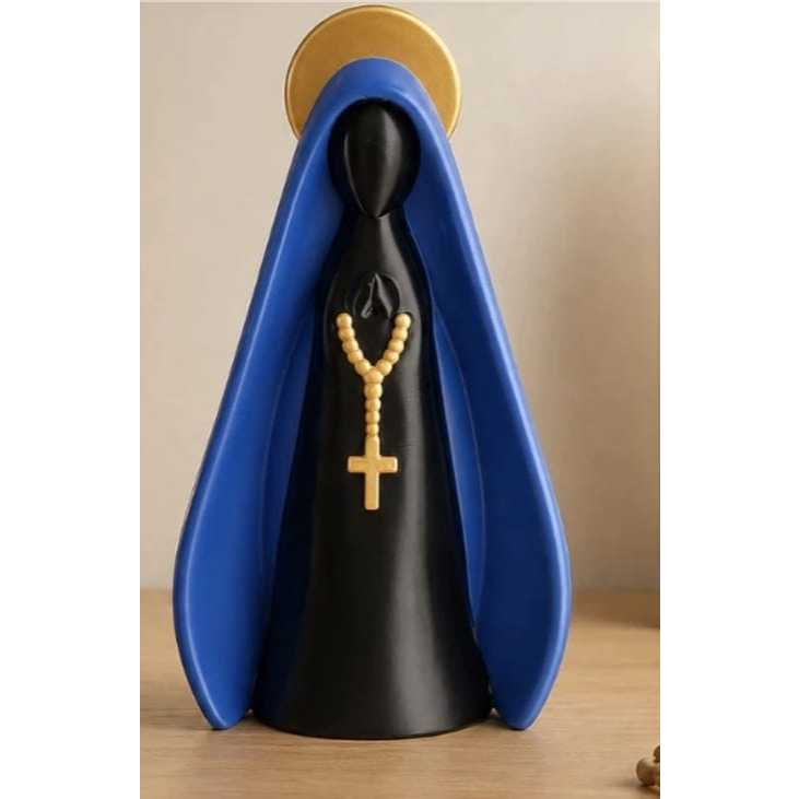 Decoração Religiosa Escultura (13 CMS )  minimalista imagem Nossa senhora Aparecida