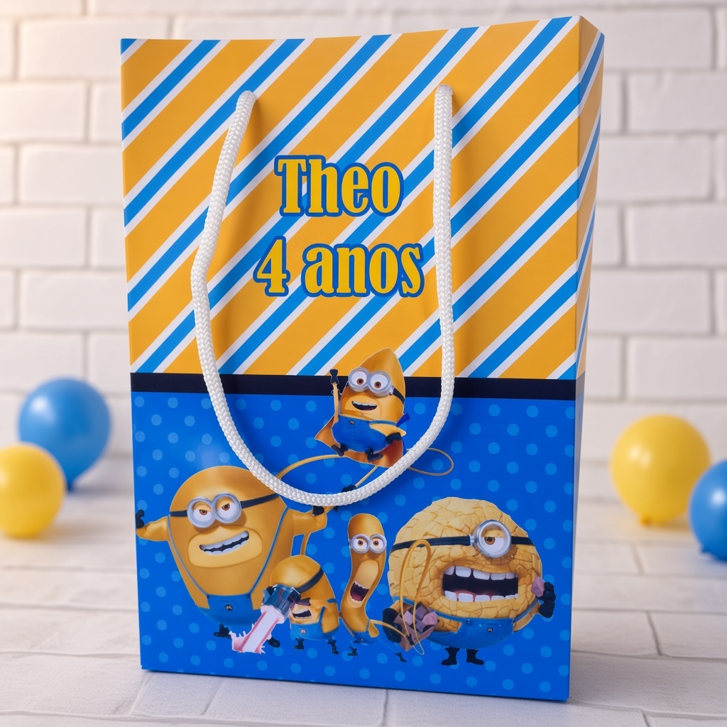 Sacolinha Surpresa ( DESMONTADAS) Mega Minions Personalizadas Lembrancinhas para Aniversário