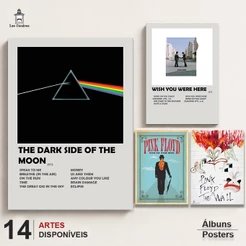 Quadro Placa Decorativa Pink Floyd The Dark Side of the Moon em MDF 28x20cm