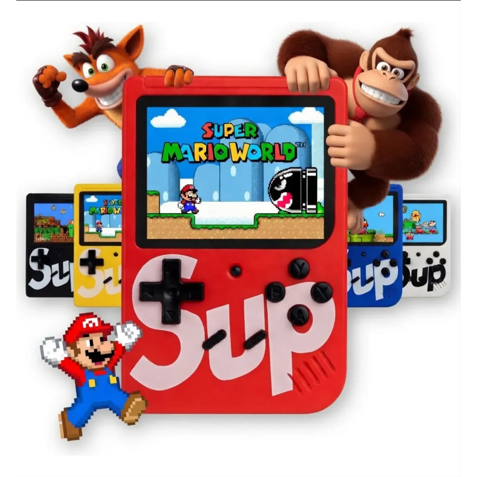 Mini Video Game Portátil 400 Em 1 Sup Game Box Jogos Retrô Clássicos Anos 90/80 Nintendo Infantil Conexão com TV