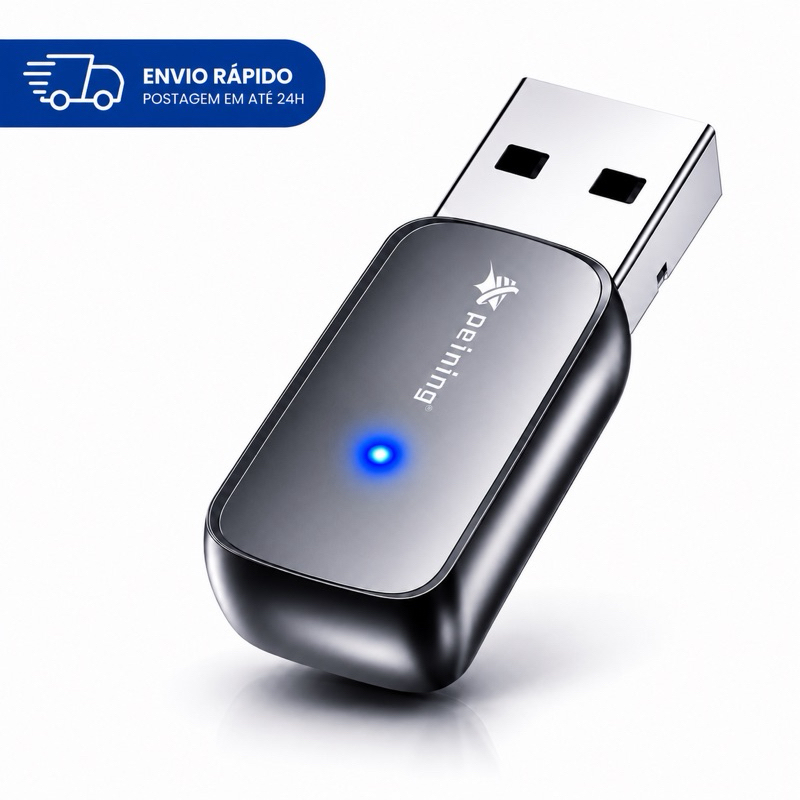 Adaptador Bluetooth USB Receptor de Música Celular Carro Peining Audio Wireless Som Automotivo