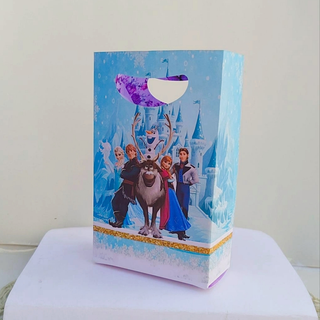 Kit Sacolinha Surpresa Festa Infantil Personalizada FROZEN Lembrancinhas Aniversário PEGUE E MONTE