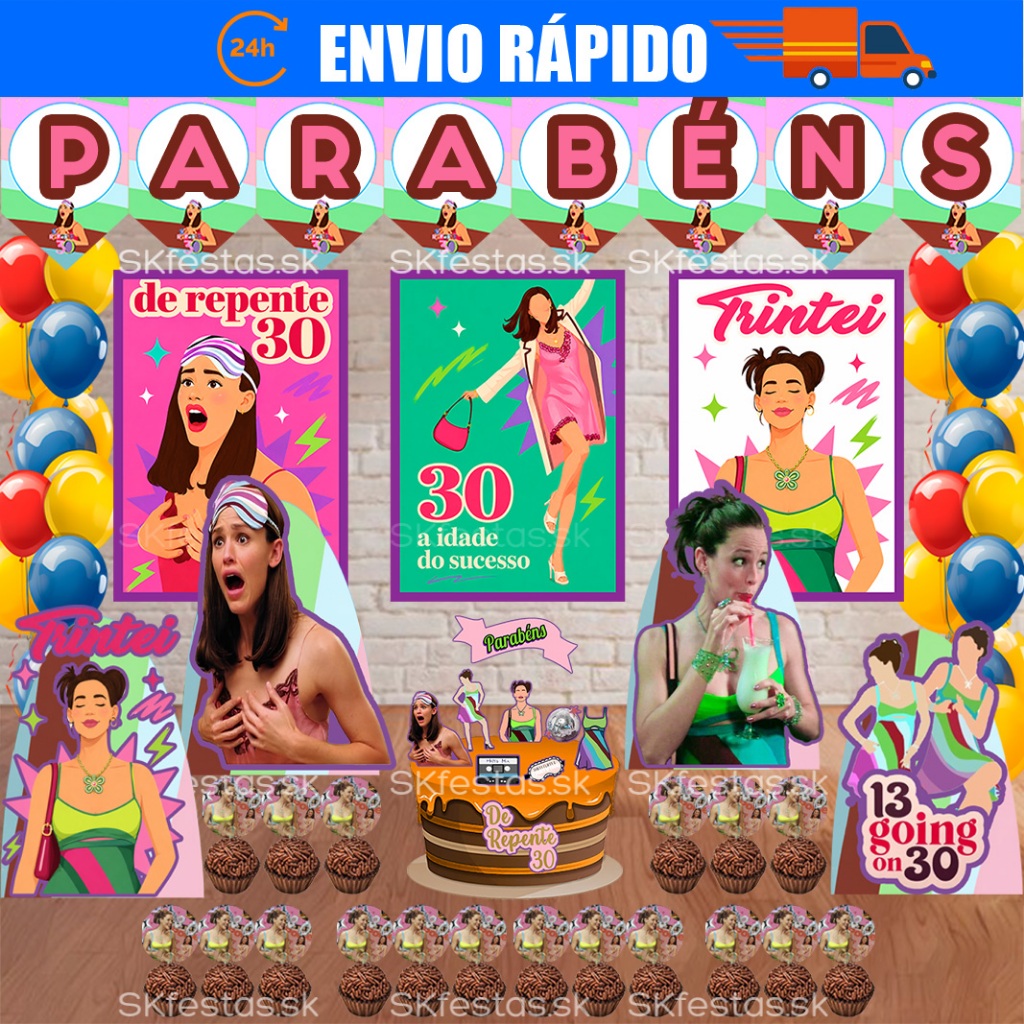 Kit festas De repente 30, 30tão, Trintei Só um Bolinho decoração de festa, festa em casa, aniversário, Mêsversário