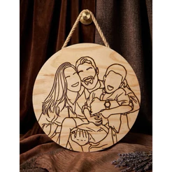 QUADRO PIROGRAFADO PERSONALIZADO A MÃO