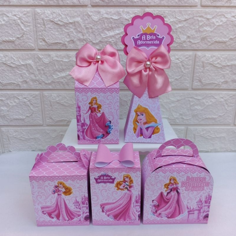 PEGUE E MONTE Kit Festa Personalizados PRINCESA AURORA BELA ADORMECIDA Lembrancinha de Aniversário