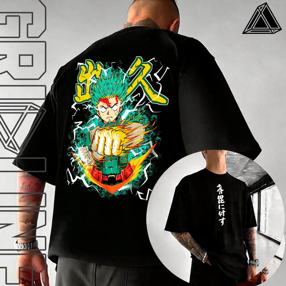 Camiseta Oversized My Hero Academia Boku no Hero Academia Anime Feminina Unissex Algodão Estampada Cosplay Geek Presente