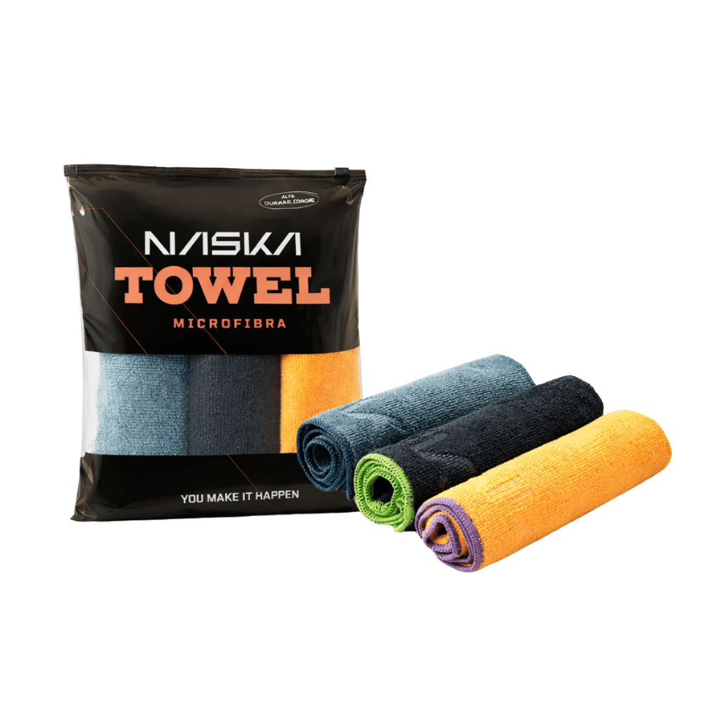 Kit 3 Panos de Microfibra NASKA Limpeza Profissional Alta Performance 350GSM