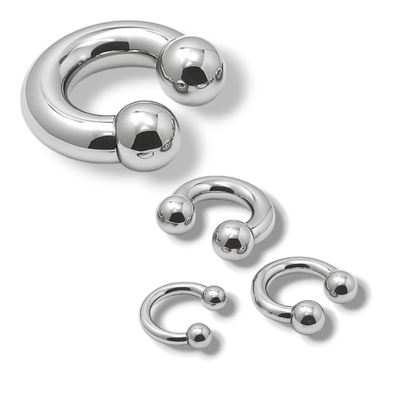 Piercing Aço Alargador Ferradura Orelha Nariz