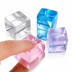 Kit Mini Gelinhos Cubo Antiestresse Squish Sensorial Fidget Toy Macio Relaxante.