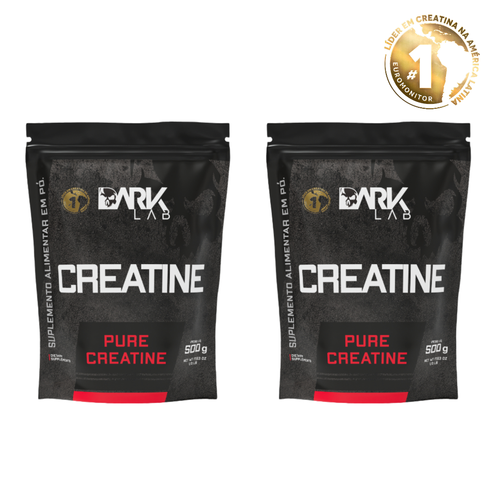 Kit 2x Creatina Monohidratada Pura Refil 500g Dark Lab - Creatina 100% Pura