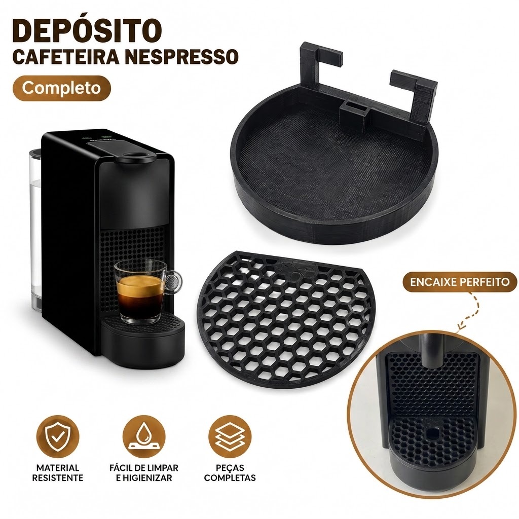 Deposito Grelha Cafeteira Nespresso Mini C30 D30 Essenza Completo Capsula