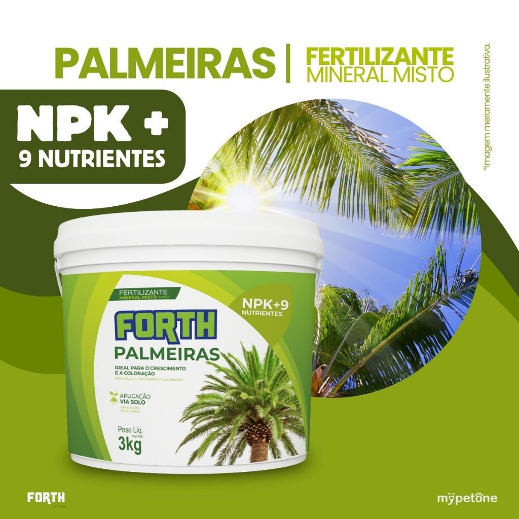 Adubo Fertilizante Forth Palmeiras Balde 3kg Crescimento — imagem 2 de 2