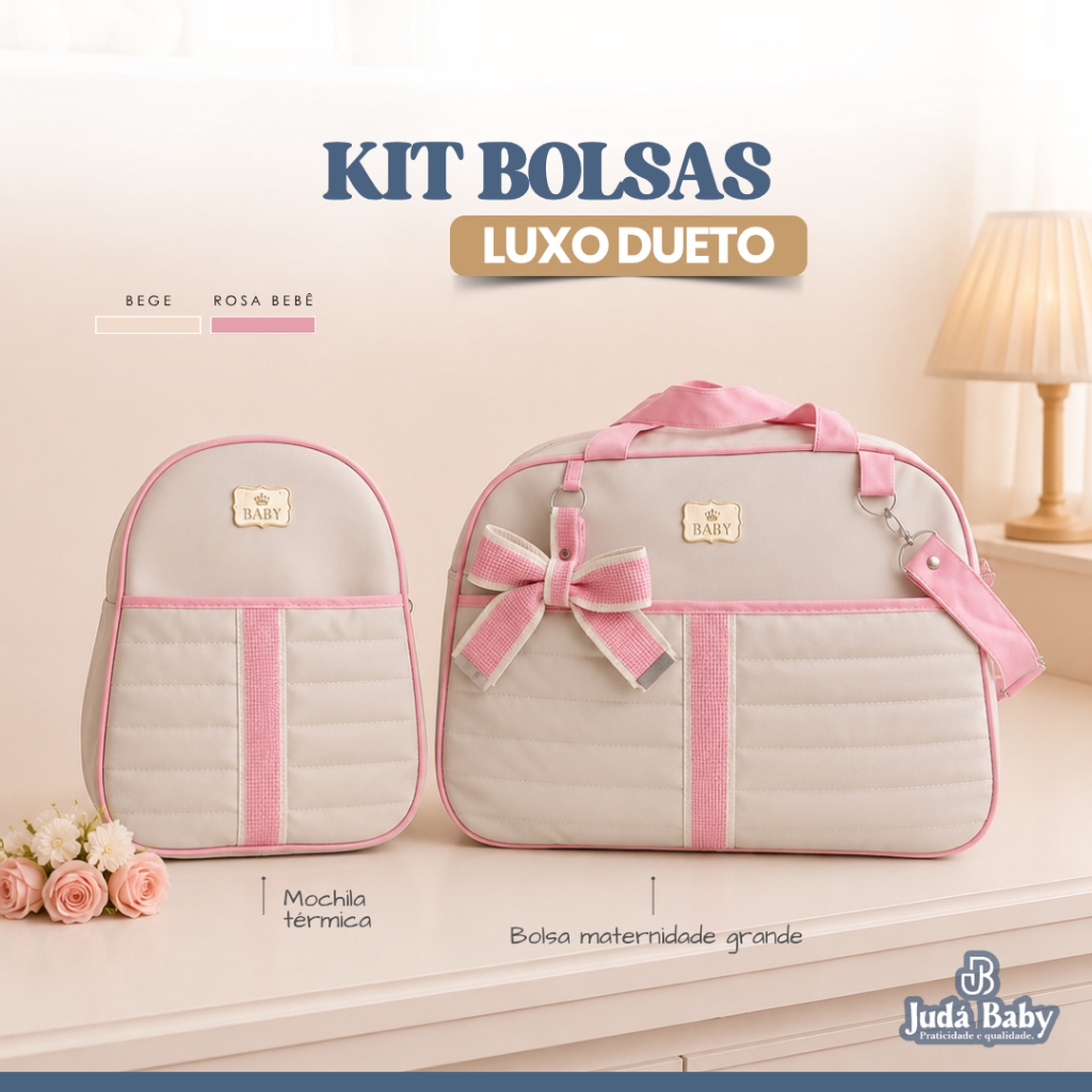 Bolsa maternidade com 2 peças térmico impermeável Judá Baby