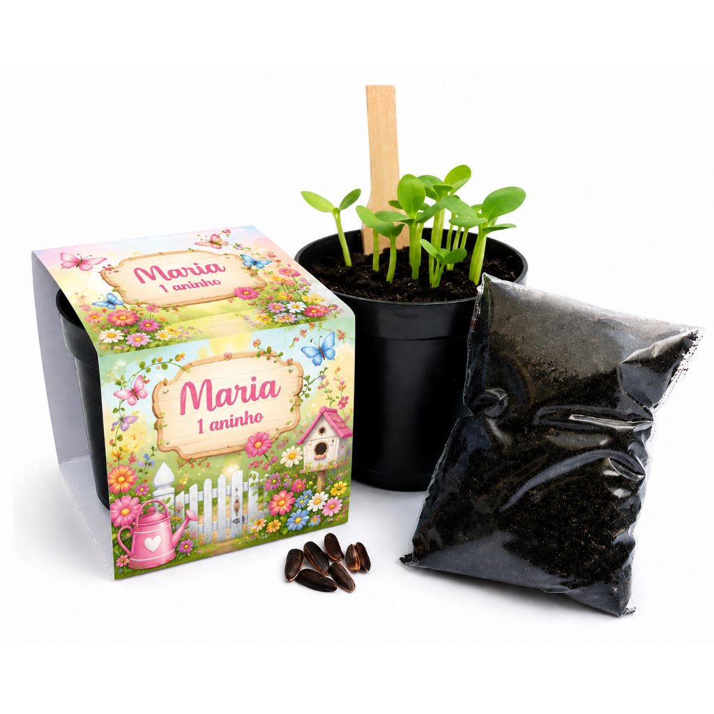 Lembrancinha Para Plantar Personalizada Kit Plantio Jardim Encantado Lembrancinha Ecológica Aniversário