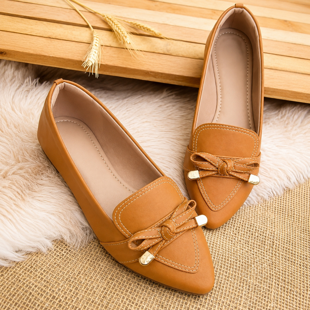 Mocassim  Caramelo Sapatilha Feminino Confortável Elegante Trabalho Casual Leve Chique Social