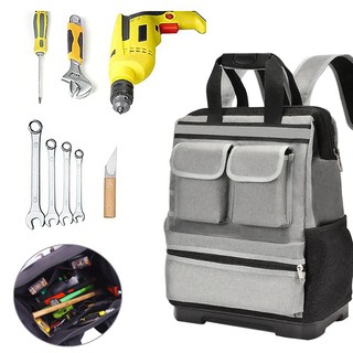 Mochila Para Ferramentas Reforçada Base Emborrachada，Grande capacidade e vários bolsos，À prova d'água ，Tool Boxes