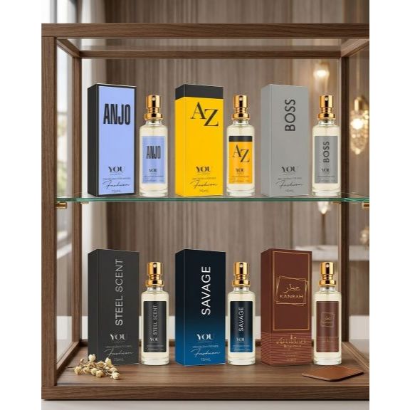 Perfumes Deo Colônia Masculino You Cosmetics 15 ml Variedade de Aromas 6 Unidades Alta Fixação