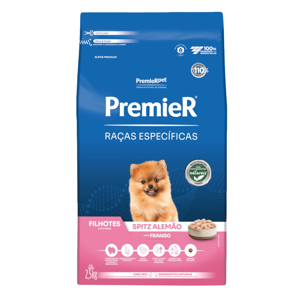 Raças Específicas Cães Filhotes Spitz Alemão 2,5Kg Premier
