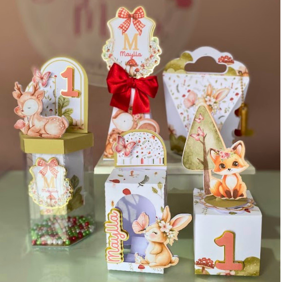 kit caixas personalizadas  Luxo - Bosque encantado  /Lembrancinhas  festas e aniversários / mimos personalizados