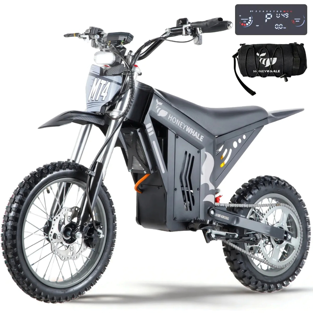 Bicicleta Elétrica HONEYWHALE MT4 com Motor 2000W e Autonomia de 50 km