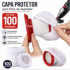 100/ 200 filtros descartáveis para aspirador de pó – Não laváveis, capa protetora portátil
