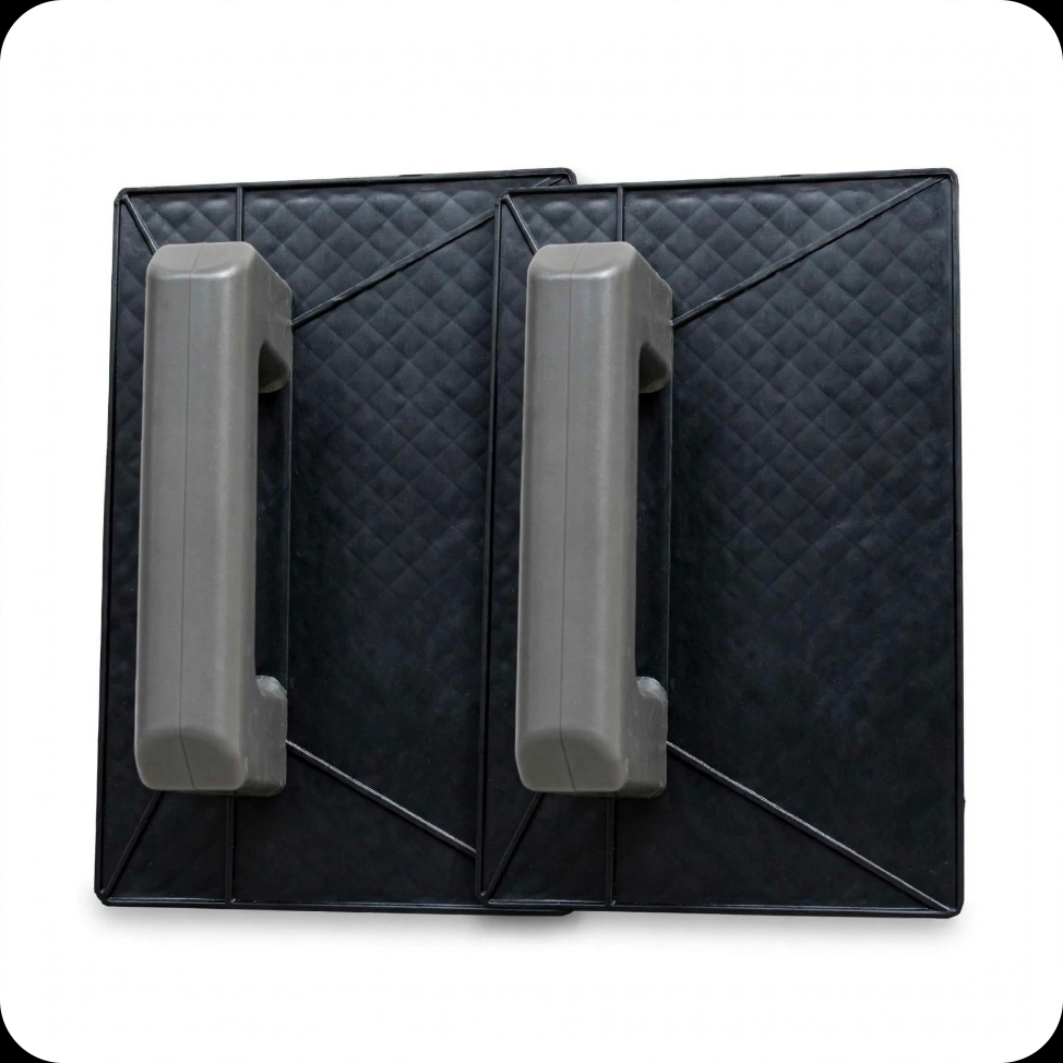 Kit 2 Colher de pedreiro pra CHAPAR REBOCO plastico 18x29 DESCOLHER/Desempenadeira corrugada PROFISSIONAL construção