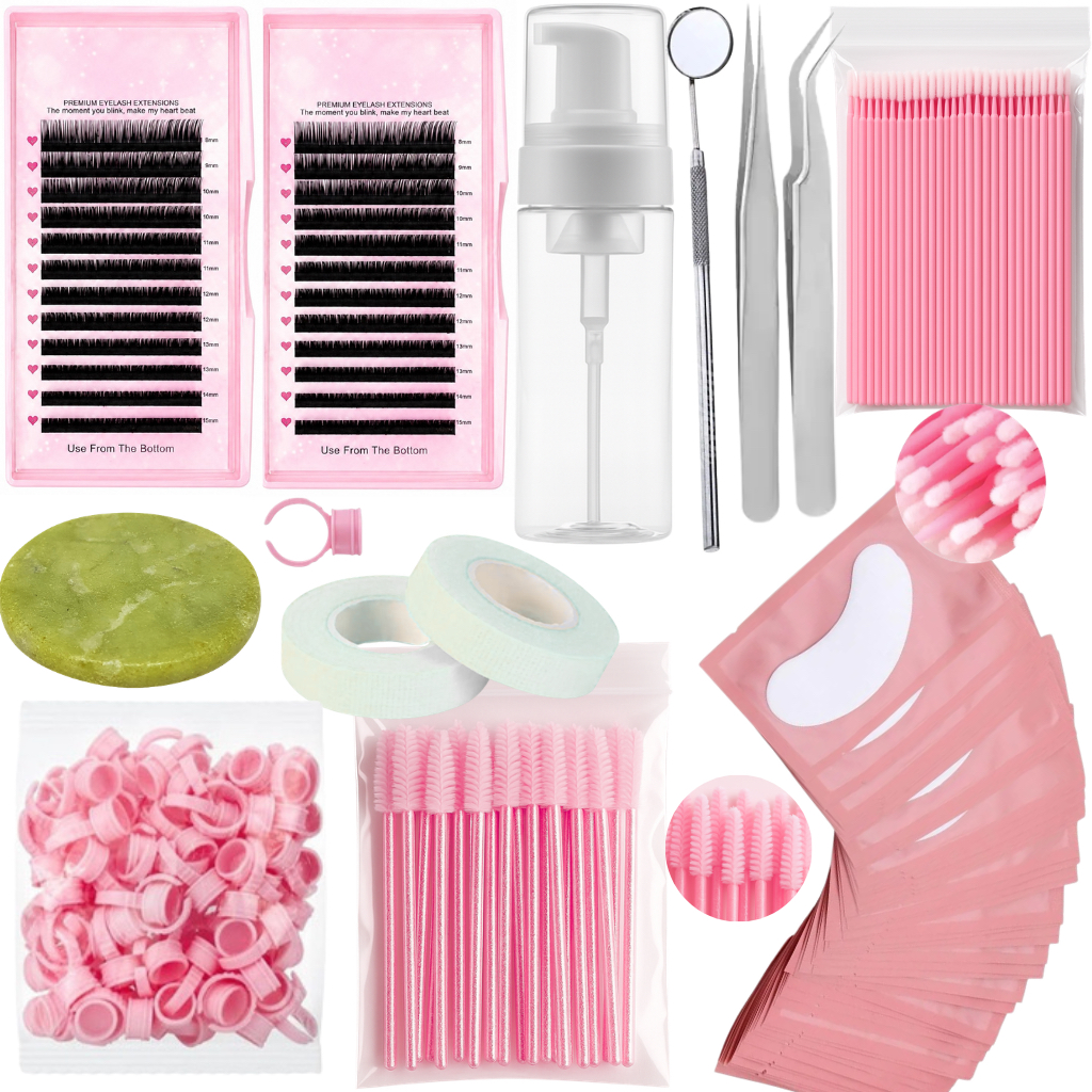 Kit Completo Iniciante Para Extensão De Cílios Lash Pump