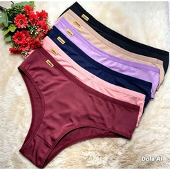 Kit 5 Calcinha Microfibra Premium Feminina Confortável Lingerie Dia a Dia