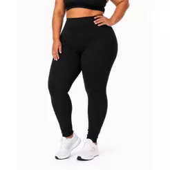 Calça Legging Plus Size Flanelada Térmica Peluciada Cintura Alta