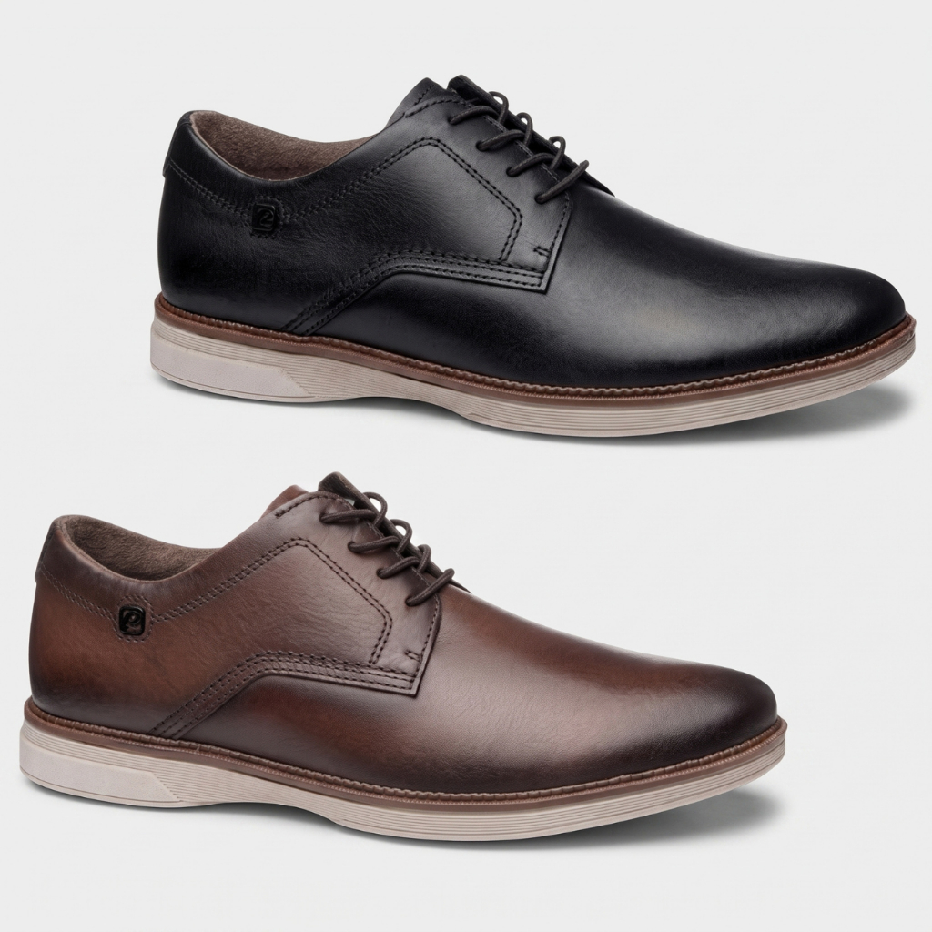 Sapato Masculino Pegada Casual Couro Original Conforto Social