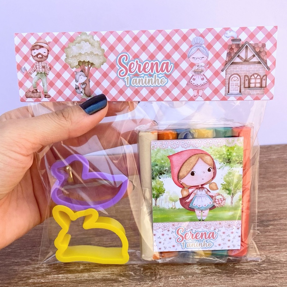 Kit de massinha Chapeuzinho Vermelho Personalizados | Lembrancinhas | Festa infantil | Aniversário