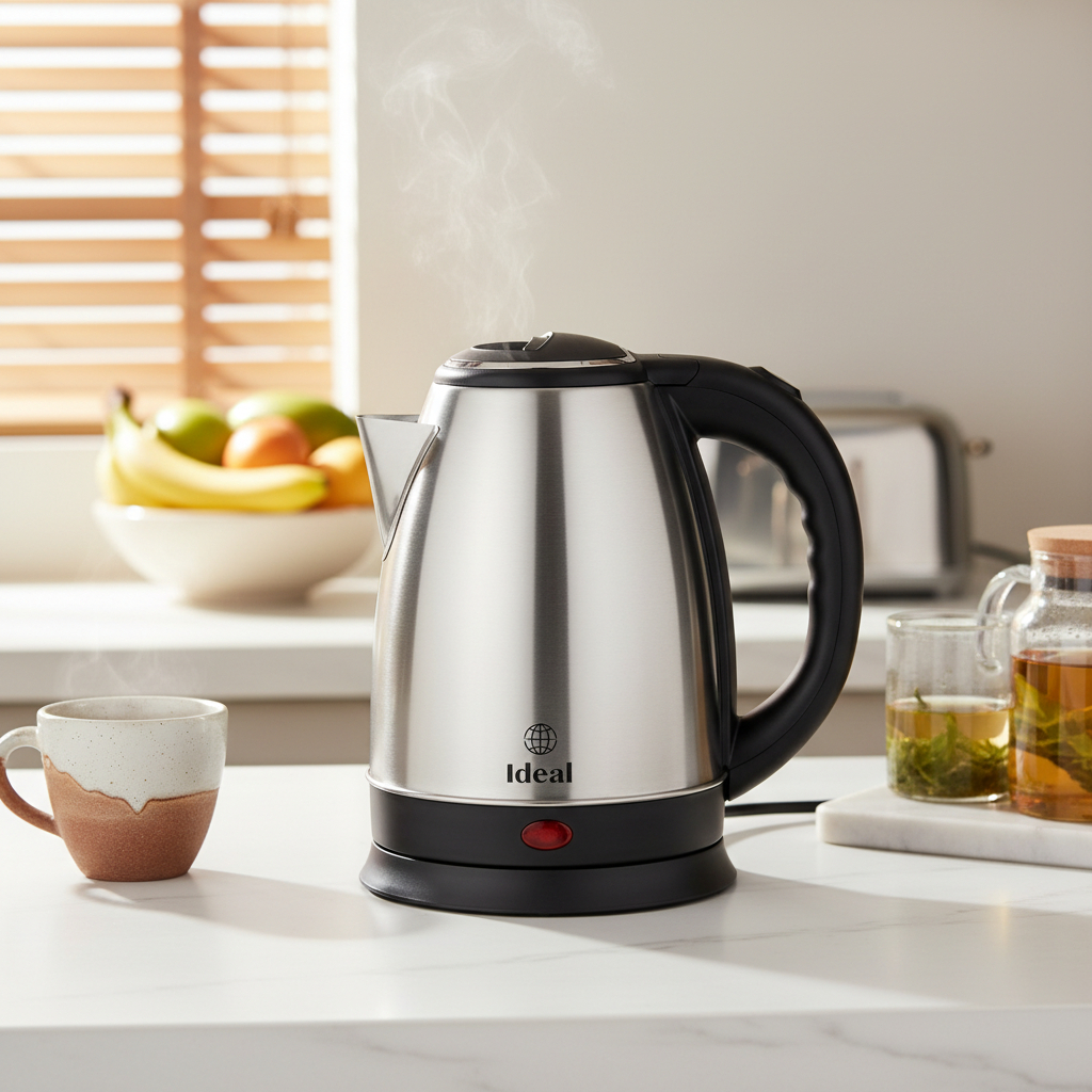 Chaleira Elétrica Inox 1,8L 1000W 127V – Jarra Elétrica para Café, Chá, Água e Chimarrão